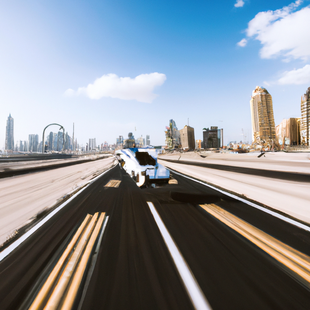 A car flying in dubai