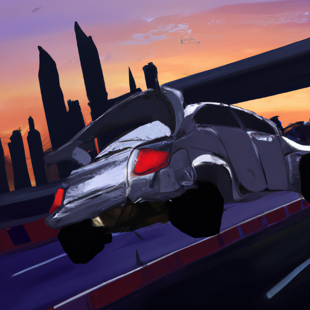 A car flying in dubai