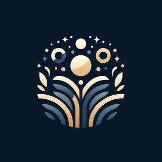 Minimalist elegant logo design for an event planning company, featuring abstract shapes symbolizing celebration and unity, soft gold and navy blue color palette, clean typography, modern vector style, scalable, suitable for print and digital, professional branding