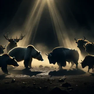 a fight bears vs bulls